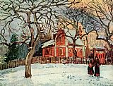 Camille Pissarro Chataigniers Louveciennes painting